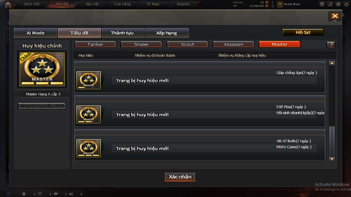shop acc cf uy tin gia re